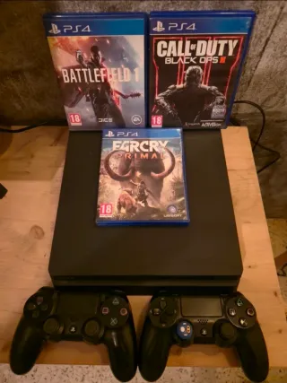 Consola Playstation 4 1TB + 3 Juegos y 2 Mandos