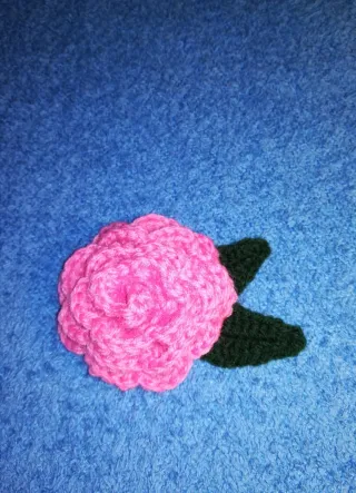 Rosa Broche Crochet
