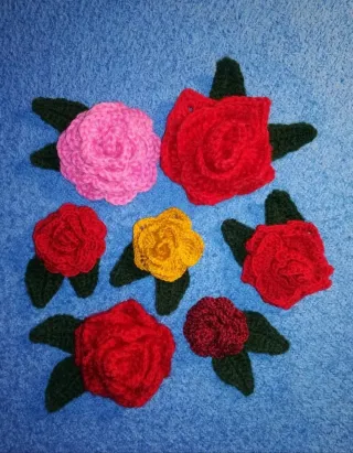 Rosa Broche Crochet