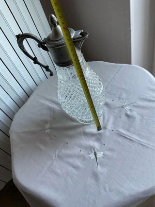 Caraffa con coperchio e manico Silver Plated