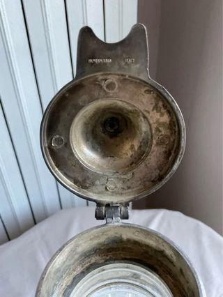 Caraffa con coperchio e manico Silver Plated