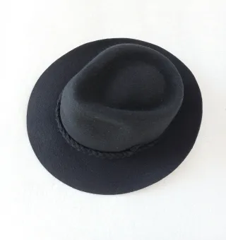 Sombrero Negro Unisex Vintage.
