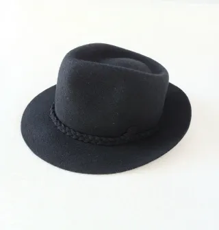 Sombrero Negro Unisex Vintage.