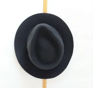 Sombrero Negro Unisex Vintage.