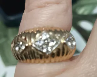 Anillo Oro Chapado Circonitas