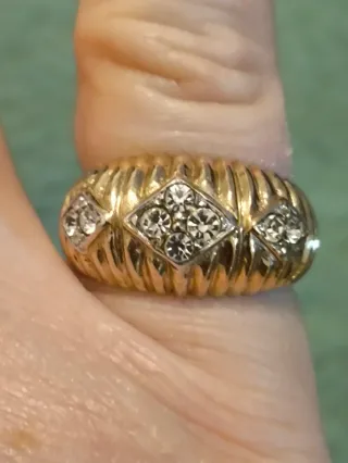 Anillo Oro Chapado Circonitas