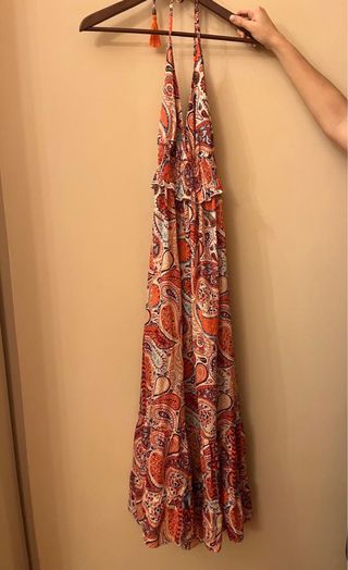 Vestido largo estampado tirantes