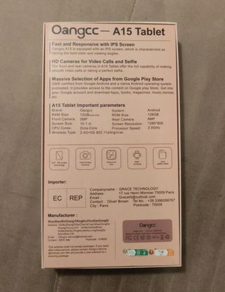 Tablet Oanggc A15 oro/rosa + penna in regalo