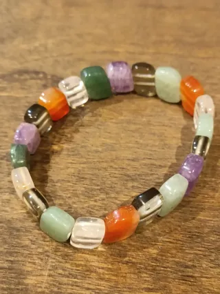 5 Braccialetti di pietre multicolore