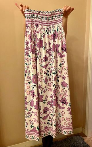 Vestido largo estampado floral