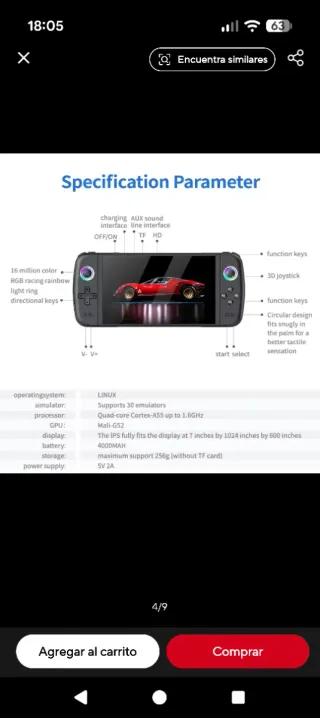 Consola Retro M27 Negra