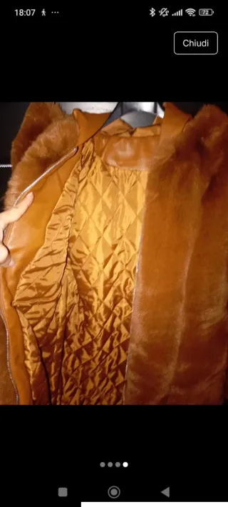 Giubbotto similpelle e ecopelliccia marrone