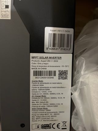 Inversor Solar 1.5kW