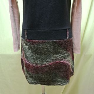 Vestido Dosis negro con falda tweed