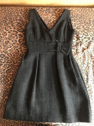 Vestido Adolfo Dominguez Negro Lunares