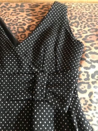 Vestido Adolfo Dominguez Negro Lunares