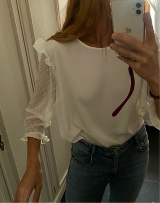 Camisa plumeti blanca Primark