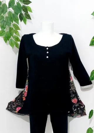 Blusa Negra Lurex Talla L