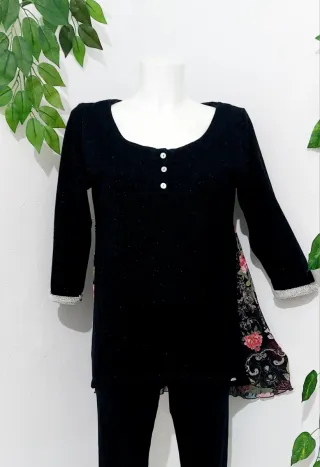 Blusa Negra Lurex Talla L