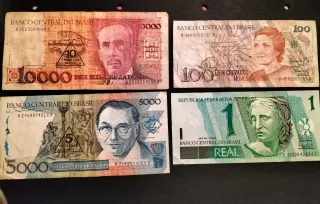 4 BILLETES BRASIL