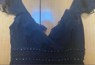 Vestido negro con encaje