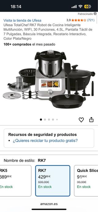 Robot Cocina Total Chef Ufesa