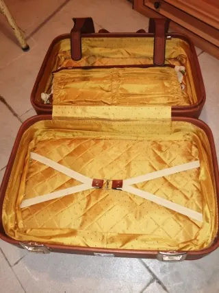 Maleta antigua cuero "vintage"