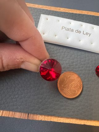 Pendientes Swarovski Rojos y Plateados
