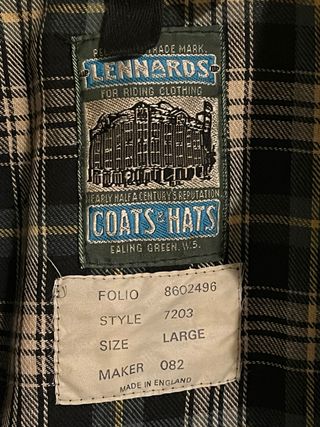 Giacca cerata Lennards anni '90 verde