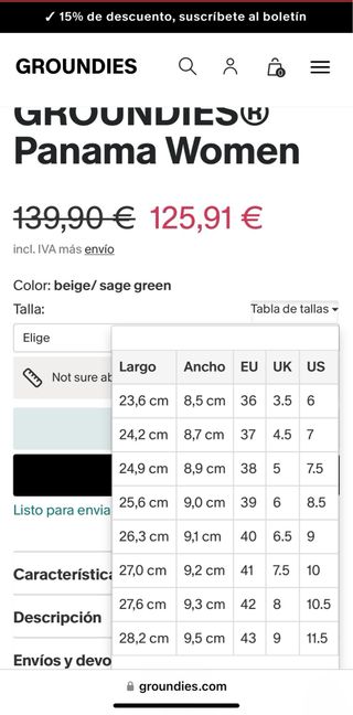 Zapatillas Barefoot Groundies Panama Talla 40