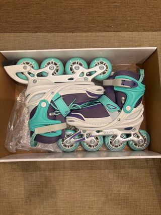 Patines en línea Talla 34-37 Morado/Turquesa