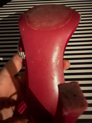 Sandalias Mango Fucsia Talla 38