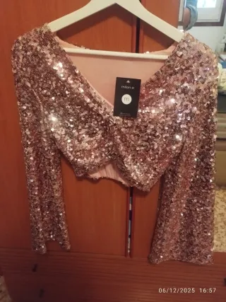 Top lentejuelas Milan-e talla M