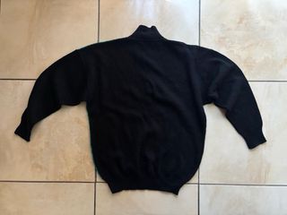 Maglione Uomo Vintage Nero e Verde Acqua