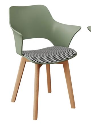 Sillas de diseño verde y rojo