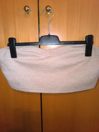 Top corto beige talla única