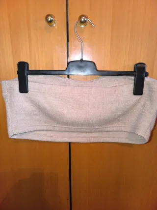 Top corto beige talla única