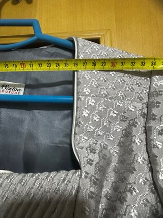 Corpiño Fallera Ernesto Santolaya Gris Plateado