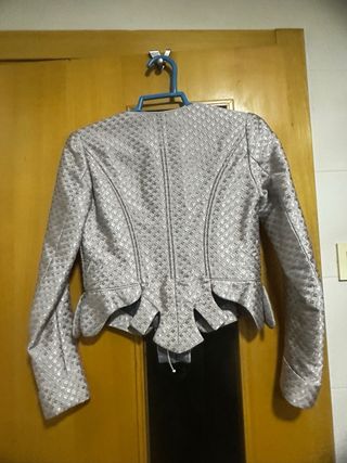 Corpiño Fallera Ernesto Santolaya Gris Plateado