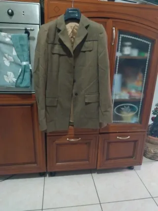 Giacca lunga verde oliva