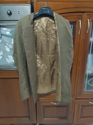 Giacca lunga verde oliva