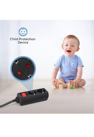 5 Regletas 1.5M 2 Enchufes con Interruptor