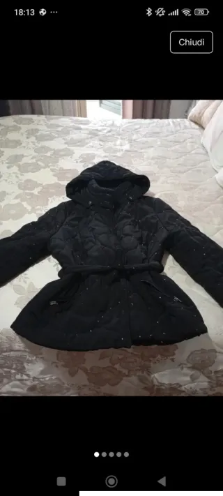 Piumino donna con paillettes