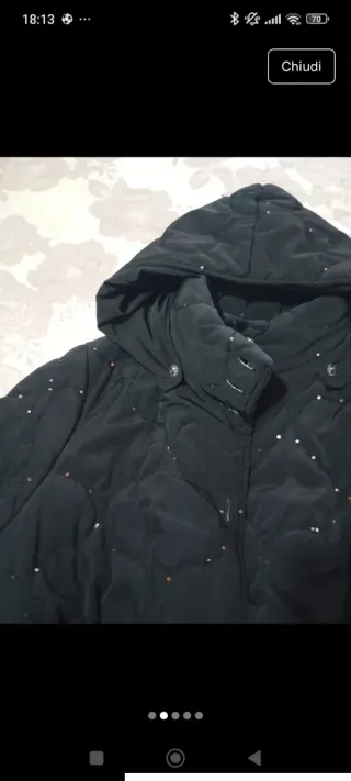 Piumino donna con paillettes