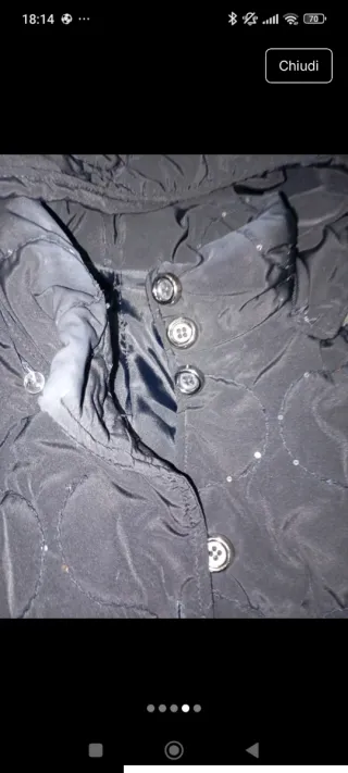 Piumino donna con paillettes