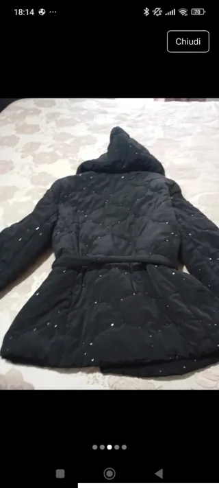 Piumino donna con paillettes