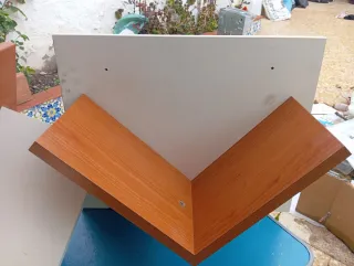 Repisas para libros madera y blanco