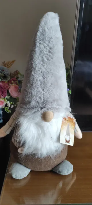 Enano decoración navideña tela.