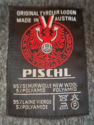 Tyroler Loden abrigo PISCHL hombre gris talla 50