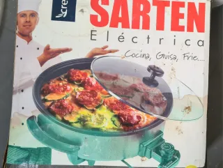 Sartén Eléctrica con Tapa de Cristal